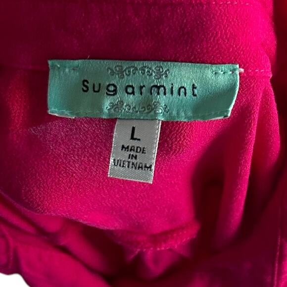 Womens Top Size Large Magenta Button Down Workwear Office Attire Outdoorsy Work - Picture 6 of 9